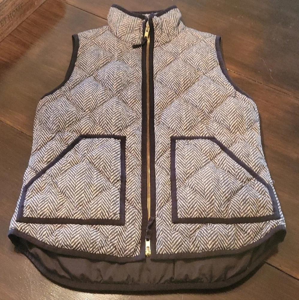 J. Crew Quilted Herringbone Vest - Picture 10 of 16